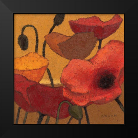 Poppy Curry II Black Modern Wood Framed Art Print by Novak, Shirley
