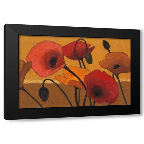Poppy Curry III Black Modern Wood Framed Art Print with Double Matting by Novak, Shirley