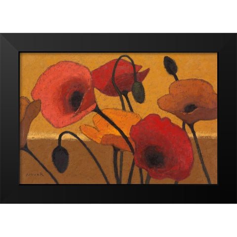 Poppy Curry III Black Modern Wood Framed Art Print by Novak, Shirley