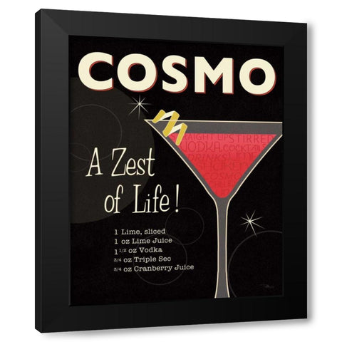 Cocktail Hour II Black Modern Wood Framed Art Print by Pela Studio