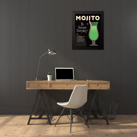 Cocktail Hour IV Black Modern Wood Framed Art Print by Pela Studio