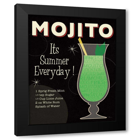 Cocktail Hour IV Black Modern Wood Framed Art Print with Double Matting by Pela Studio