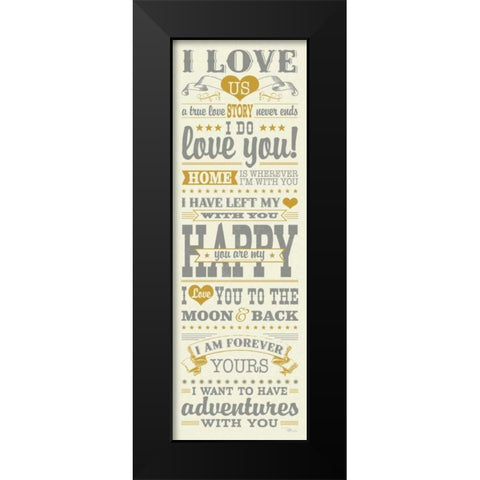 L-O-V-E I Color Black Modern Wood Framed Art Print by Pela Studio