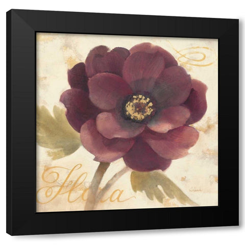 Abundant Floral I Black Modern Wood Framed Art Print with Double Matting by Hristova, Albena