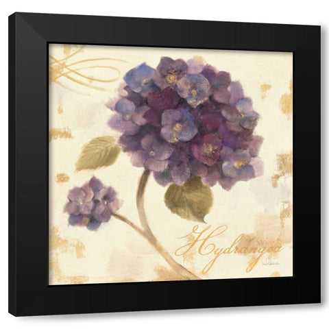 Abundant Hydrangea I Black Modern Wood Framed Art Print with Double Matting by Hristova, Albena