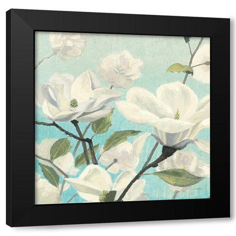 Southern Blossoms II Square Black Modern Wood Framed Art Print by Wiens, James