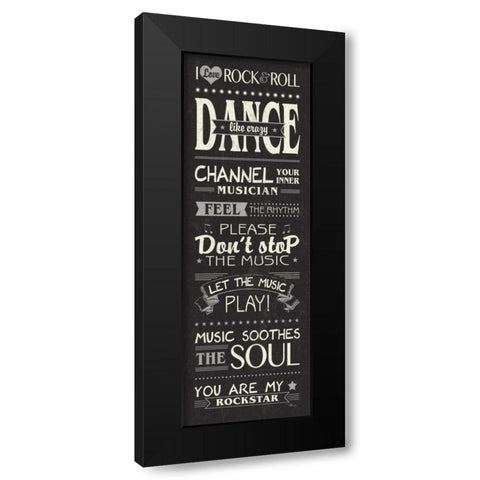 Music Lovers I Black Modern Wood Framed Art Print with Double Matting by Pela Studio