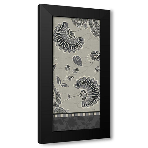 Garden Drawings Dark IV Black Modern Wood Framed Art Print by Pela
