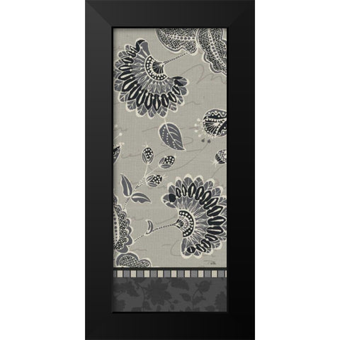 Garden Drawings Dark IV Black Modern Wood Framed Art Print by Pela