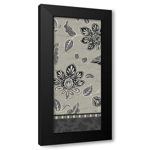 Garden Drawings Dark V Black Modern Wood Framed Art Print with Double Matting by Pela