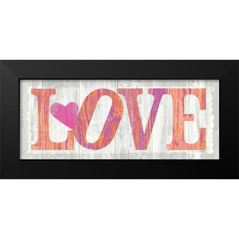 Driftwood Love Black Modern Wood Framed Art Print by Schlabach, Sue