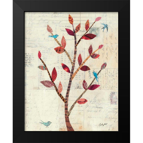 Red Leaf Tree no Border Black Modern Wood Framed Art Print by Prahl, Courtney