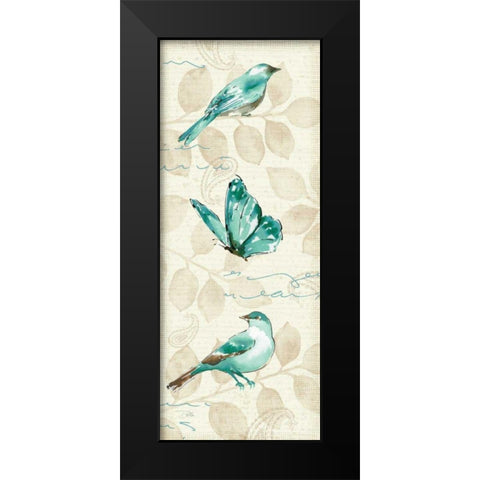 Wing Prints I Black Modern Wood Framed Art Print by Pela