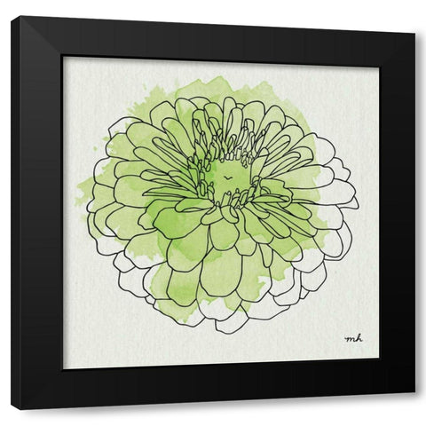 Watercolor Floral I Black Modern Wood Framed Art Print with Double Matting by Hershey, Moira