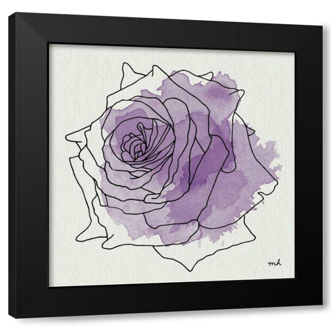 Watercolor Floral IV Black Modern Wood Framed Art Print by Hershey, Moira