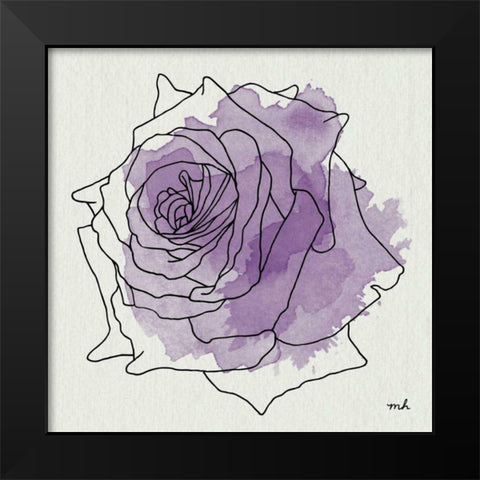 Watercolor Floral IV Black Modern Wood Framed Art Print by Hershey, Moira