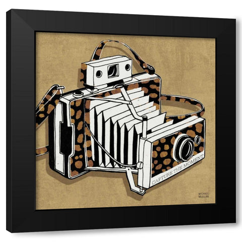 Analog Jungle Camera Black Modern Wood Framed Art Print by Mullan, Michael