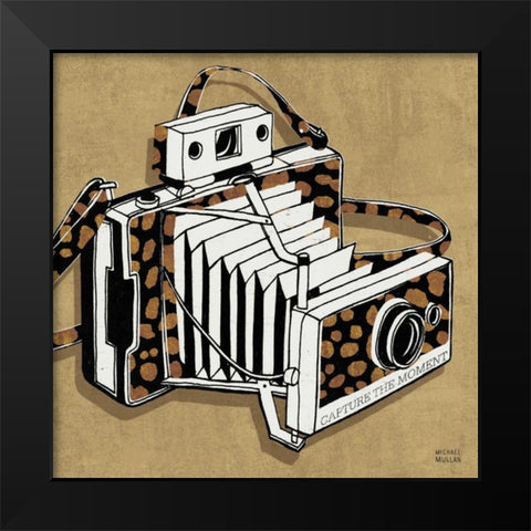 Analog Jungle Camera Black Modern Wood Framed Art Print by Mullan, Michael