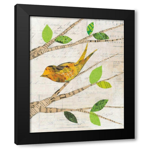 Birds in Spring II Black Modern Wood Framed Art Print by Prahl, Courtney