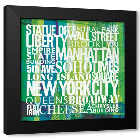 New York City Life Patterns I Black Modern Wood Framed Art Print with Double Matting by Mullan, Michael