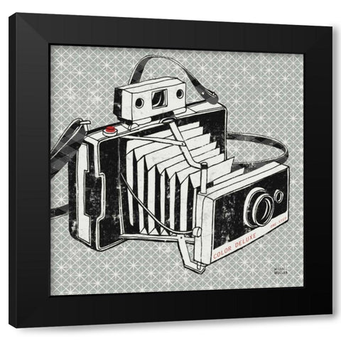 Vintage Analog Camera Black Modern Wood Framed Art Print with Double Matting by Mullan, Michael