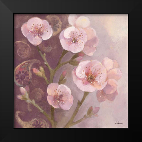 Gypsy Blossoms I Black Modern Wood Framed Art Print by Hristova, Albena