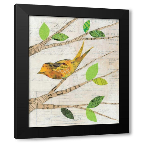 Birds in Spring II Black Modern Wood Framed Art Print with Double Matting by Prahl, Courtney