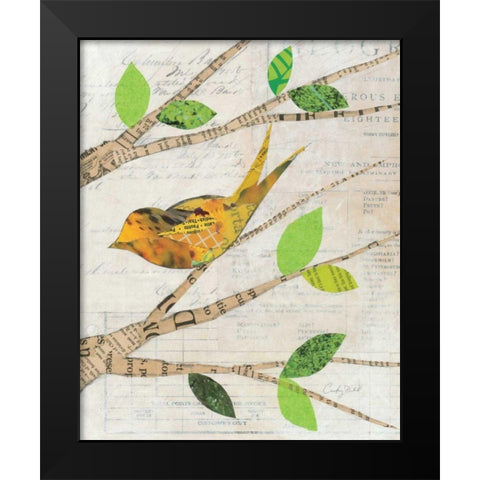Birds in Spring II Black Modern Wood Framed Art Print by Prahl, Courtney
