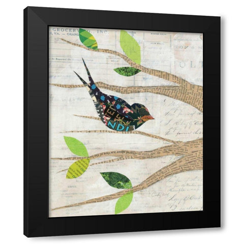 Birds in Spring III Black Modern Wood Framed Art Print by Prahl, Courtney