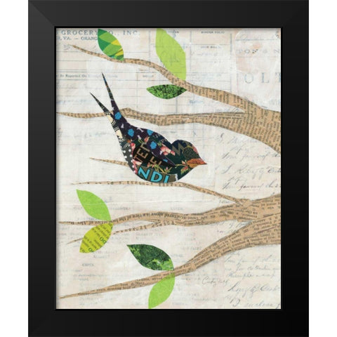 Birds in Spring III Black Modern Wood Framed Art Print by Prahl, Courtney