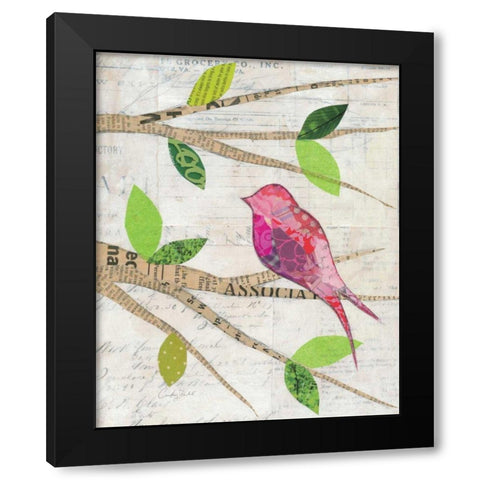 Birds in Spring IV Black Modern Wood Framed Art Print by Prahl, Courtney