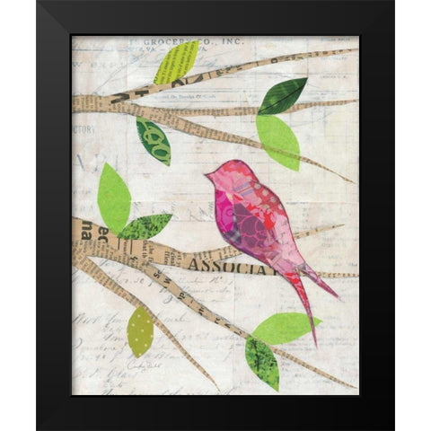 Birds in Spring IV Black Modern Wood Framed Art Print by Prahl, Courtney
