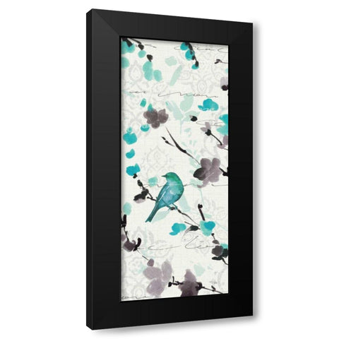 Flowing III Black Modern Wood Framed Art Print with Double Matting by ERR, Pela