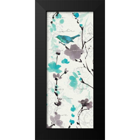Flowing IV Black Modern Wood Framed Art Print by ERR, Pela