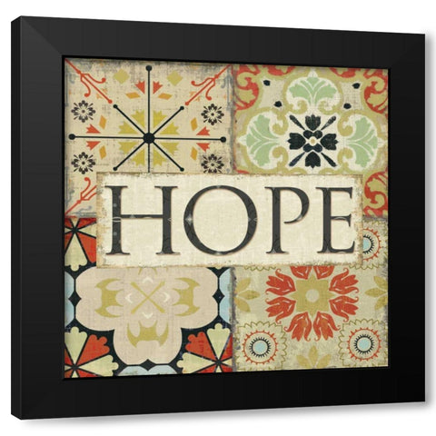 Spice Santorini II - Hope  Black Modern Wood Framed Art Print by Pela Studio
