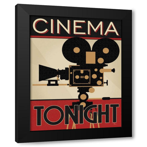 Directors Cut II Black Modern Wood Framed Art Print by Pela Studio