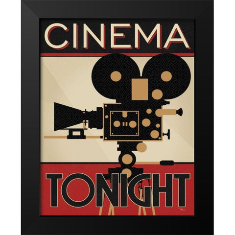 Directors Cut II Black Modern Wood Framed Art Print by Pela Studio