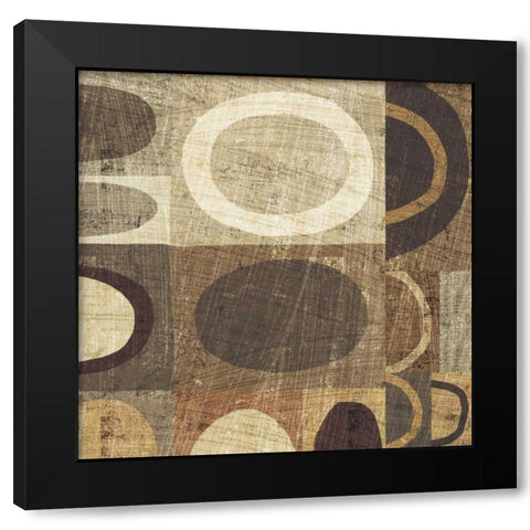 Modern Geometric Neutral II Black Modern Wood Framed Art Print with Double Matting by Mullan, Michael