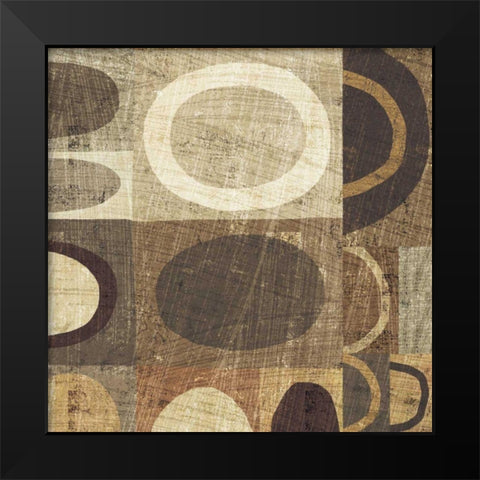 Modern Geometric Neutral II Black Modern Wood Framed Art Print by Mullan, Michael