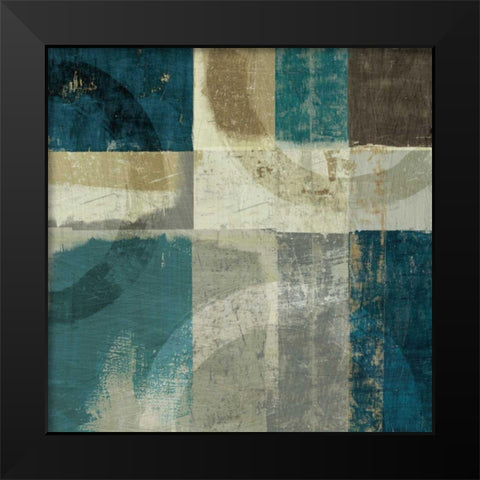 Sublime Blue Black Modern Wood Framed Art Print by Mullan, Michael