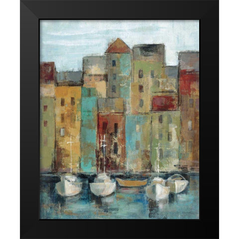Old Town Port I Black Modern Wood Framed Art Print by Vassileva, Silvia