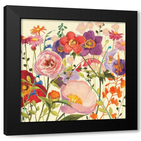 Couleur Printemps II Black Modern Wood Framed Art Print with Double Matting by Novak, Shirley