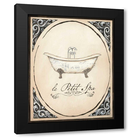 Le Petit Spa I Black Modern Wood Framed Art Print with Double Matting by Adams, Emily