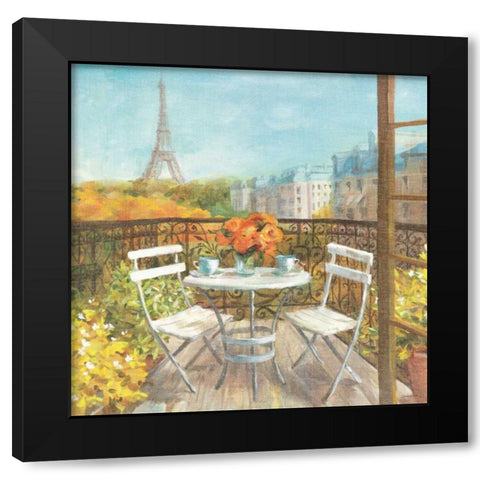 September in Paris Crop Black Modern Wood Framed Art Print with Double Matting by Nai, Danhui