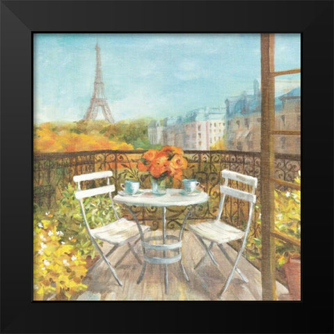 September in Paris Crop Black Modern Wood Framed Art Print by Nai, Danhui