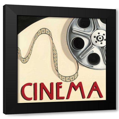 Cinema Black Modern Wood Framed Art Print by Fabiano, Marco