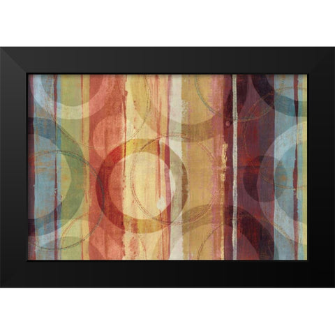 Strata Black Modern Wood Framed Art Print by Wild Apple Portfolio