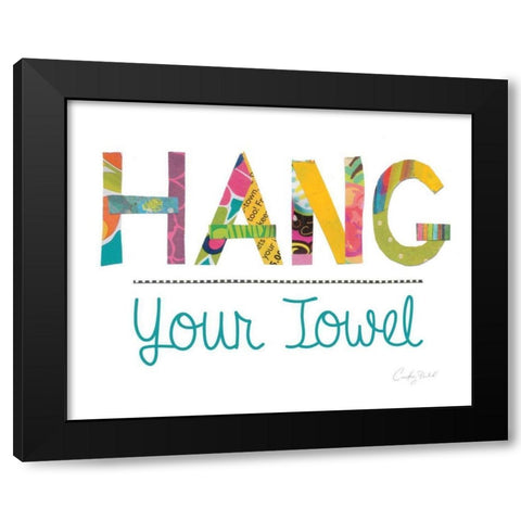 Hang Your Towel Black Modern Wood Framed Art Print with Double Matting by Prahl, Courtney