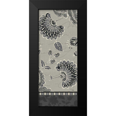 Garden Drawings Dark IV Black Modern Wood Framed Art Print by ERR, Pela