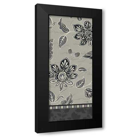 Garden Drawings Dark V Black Modern Wood Framed Art Print by ERR, Pela